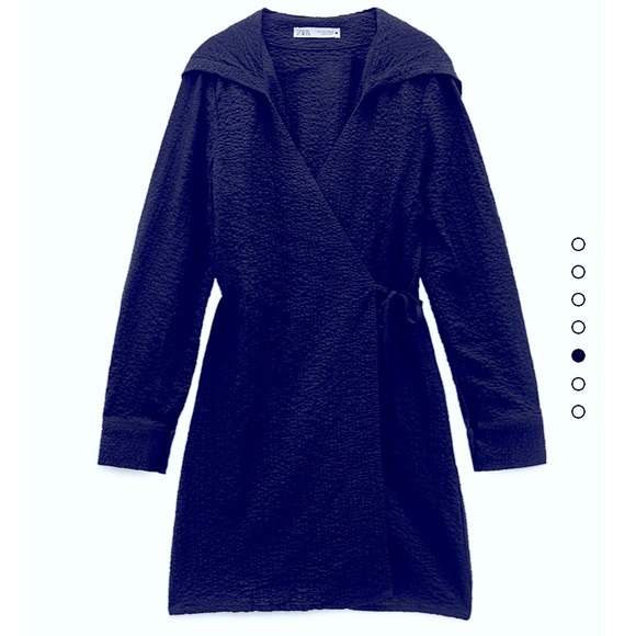 Zara NWT textured wrap mini dress or top XL - Picture 7 of 10